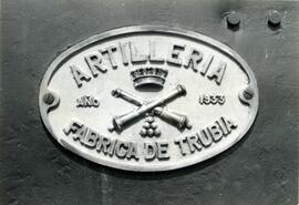 Emblema de la Fábrica de Trubia, Artillería, año 1933