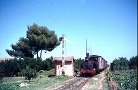 Locomotora de vapor nº 7 "Cocentaina" del Ferrocarril de Alcoy a Gandía (AG), con rodaj...