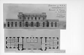 Plano de la estación de Linares - Paseo de Linarejos del ramal de Vadollano a Linares y del de Li...