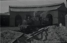 Depósito de locomotoras de vapor de la estación de Valencia-Jesús de la Compañía de Tranvías y Fe...