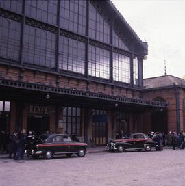 Rodaje de la película Amantes del director Vicente Aranda en la estación de Madrid - Delicias