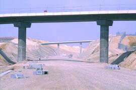 Construcción de un puente en la línea Madrid-Barcelona-Frontera Francesa