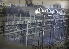 Talleres generales en la estación de Ponferrada de la línea de Palencia a La Coruña