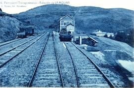 Estación del Ferrocarril Transpirenaico de la Molina, en los Pirineos Catalanes Orientales, dentr...