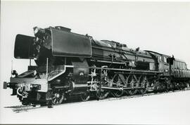 [En el reverso, el texto en castellano, francés e inglés]: Locomotora "Confederación". ...