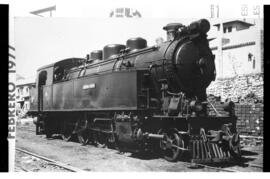 Reproducción de una imagen de una locomotora de vapor del tipo 141 T y nº 92 del Ferrocarril de L...
