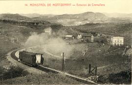 Vista general de la estación de Monistrol de Montserrat del Ferrocarril de Cremallera de Montserrat