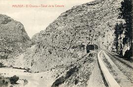 Túnel de la Canasta de la línea de Córdoba a Málaga, en el paraje de El Chorro (Málaga)