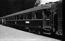 Coche restaurante WR 3582 de la Compañía Wagons Lits en Madrid - Atocha realizando el trayecto Ma...