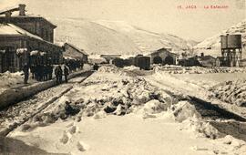 Estación de Jaca nevada