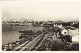 Vista parcial de Ceuta y del Ferrocarril de Ceuta-Tetuán