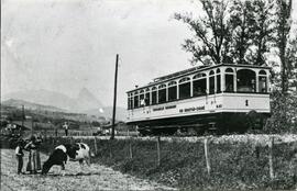 Automotor térmico diésel TACM 1 de la Compañía de los Ferrocarriles Vascongados, fabricado en los...