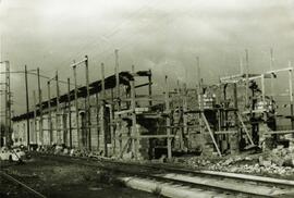 Obras de ampliación del cocherón para máquinas eléctricas de Reinosa en la línea de Venta de Baño...