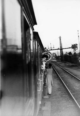 Viaje a Aranjuez del Tren del Centenario del Ferrocarril en España 1848-1948