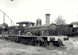 Locomotora de vapor tipo 220 - 2023 con ténder de la serie 220 - 2021 a 2023 y 2031 de RENFE, ex ...