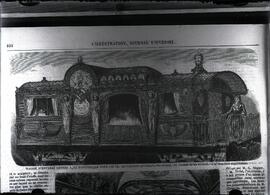 Coche de gala para uso del Papa Pío IX, vista interior. Fotografía tomada de revista ilustrada fr...