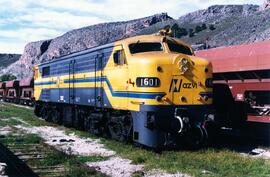 Locomotora diésel - eléctrica 316 - 001 - 7 (ex 1601), fabricada por Alco, ya con los colores y l...