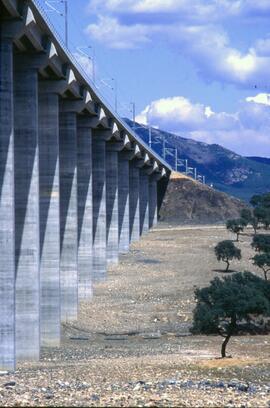 Viaducto en la línea del AVE Madrid-Sevilla