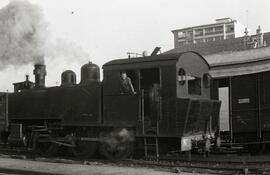 Locomotora de vapor nº 35 de rodaje 030 T, fabricada por Vulcan en 1918, del Ferrocarril de Langr...