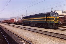 Locomotora diésel - eléctrica 321 - 044 - 0 de la serie 321 - 001 a 080 de RENFE, ex 2144 de la s...