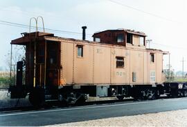 Vista del furgón de cola nº 529, de la Compañía EJ&E, en las instalaciones del Illinois Railw...