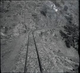 Vía de tranvía de los Ferrocarriles de Sierra Nevada (FCSN) de la línea de Granada a El Charcón