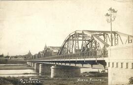 Nuevo puente metálico sobre el río Tajo en Talavera de la Reina, construido por la Sociedad Metal...