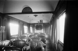 Tren del Centenario del Ferrocarril en España 1848-1948, que partió de la Exposición situada en e...