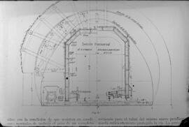 Dibujo del dispositivo de ampliación de bóveda de un túnel