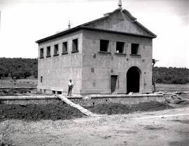 Subestación de Arjonilla en construcción. Línea de Manzanares a Cordoba