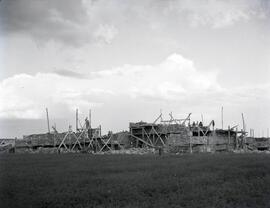 Subestación de Astorga en construcción en la línea de Palencia a La Coruña