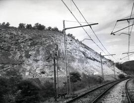 Cantera de Osebe (La Coruña), de la línea Pontevedra a Santiago