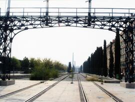 Vistas exteriores del Museo del Ferrocarril de Madrid. Ampliación de exteriores