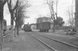 Estación de Alcañiz de la línea de Puebla de Híjar a Tortosa, también conocida como Val de Zafán ...