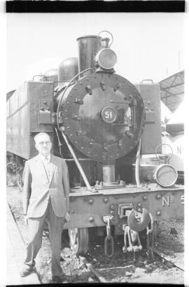 Locomotora vapor 141T nº 51 del Fc. Vasco-Asturiano, fabricada por Vulcan en 1918 nº fábrica 2871...