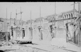 Obras de construcción de la nueva estación de Toledo. Línea Castillejo-Toledo