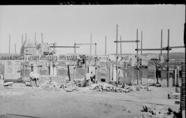 Obras de construcción de la nueva estación de Toledo, en la línea Castillejo-Toledo