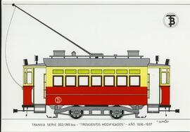 
Tranvía "Trescientos modificados". Serie 302/365 bis. Año 1936-1937

