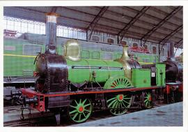 Locomotora de vapor tipo 111 del antiguo ferrocarril de Tardienta a Huesca, fabricada por John Jo...