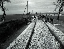 Puntos kilométricos de la línea de vía única. Línea de Bobadilla a Granada