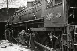 Locomotora de vapor 131 + 030 nº 202 con sistema Mallet del Ferrocarril del Tajuña de ancho métrico