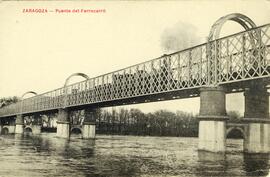 Puente de Zaragoza sobre el río Ebro, conocido como Puente de La Almozara y situado en el km 2,06...