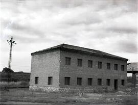 Depósito de vapor y tracción eléctrica de la estación de Miranda de Ebro de la línea de Madrid a ...