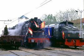 Locomotora de vapor SMF 240 - 2215, nº 1 del Servicio Militar de Ferrocarriles, (serie RENFE 240-...