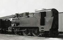 Material rodante del Ferrocarril de Langreo en la estación de Gijón