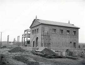 Subestación de Peñalajo en construcción. Línea de Manzanares a Cordoba
