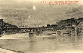 Vista del puente del Ferrocarril de Cremallera de Montserrat, situado en Monistrol de Montserrat
