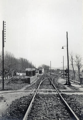 Estación de Cardedeu, lado Barcelona, de la línea de Barcelona a la Frontera, también llamada Bar...