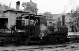 Locomotora de vapor nº 6 del Ferrocarril San Feliu de Guixol a Gerona (SFG), con rodaje 031 T y f...