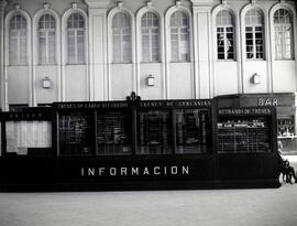 Estación de Madrid - Príncipe Pío. Vistas interiores tablero salida